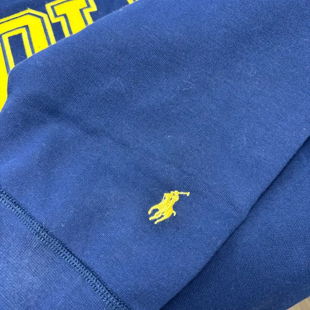 Polo Ralph Lauren 4XB Navy Blue Crewneck Long Sleeve Embroidered Sweater NWT